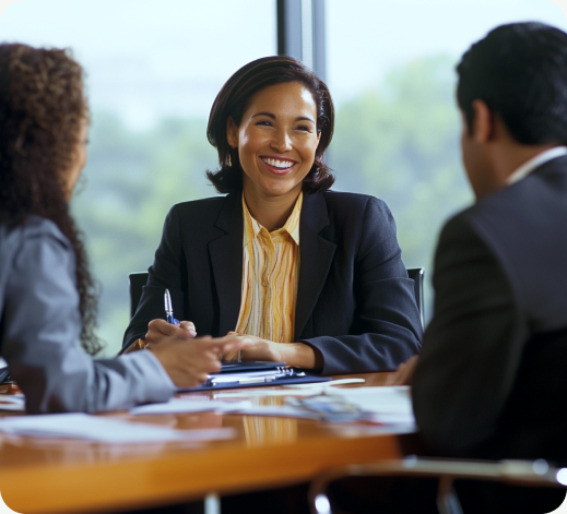 HR consultants collaborating with a client team